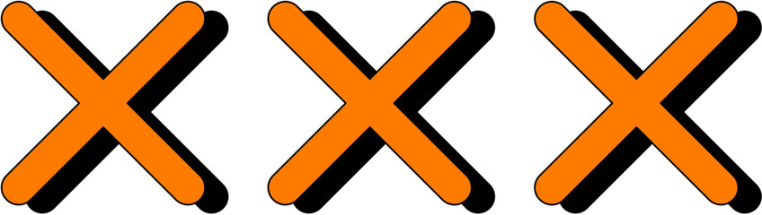 Obraz premium three cross symbols retro sticker 