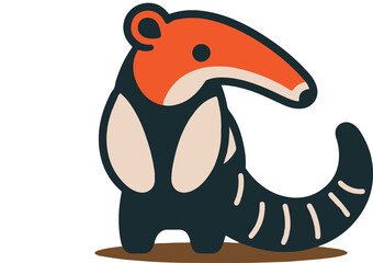 Simple anteater vector, anteater illustration, anteater vector art, cute anteater drawing, anteater cartoon, anteater clipart, anteater graphic, vector anteater design, anteater logo, anteater digital