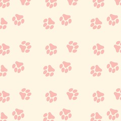seamless pattern with cat’s paw