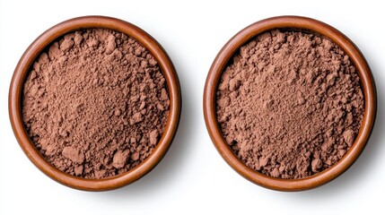 Two rustic bowls filled with rich cocoa powder showcasing the versatility of this essential baking ingredient