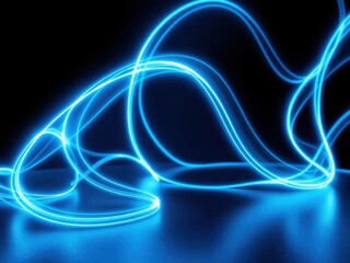 Abstract Blue Light Trails
