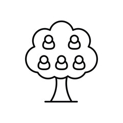 Family Tree icon isolated on a white background. Vector illustration.