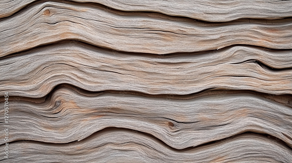 Poster textured wood grain: close-up view of aged and weathered wood with its distinctive patterns and text
