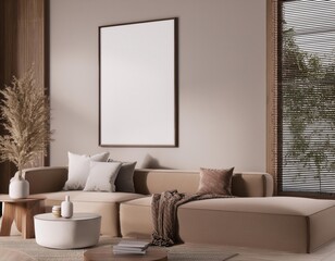 ISO A Frame Mockup for Elegant Living Room Wall Posters
