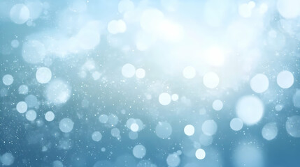 Obraz premium Blue bokeh background, winter sparkle, light effect, design template