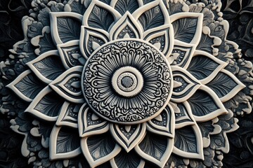 Abstract floral pattern with a gothic design.