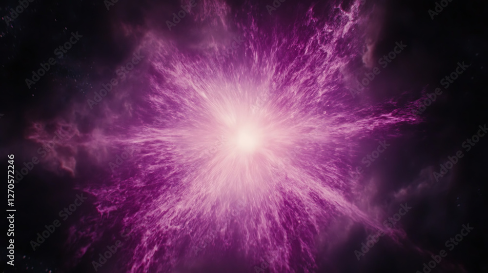 Poster cosmic burst of energy a stellar display of radiance and light from universe with nebula and stardus