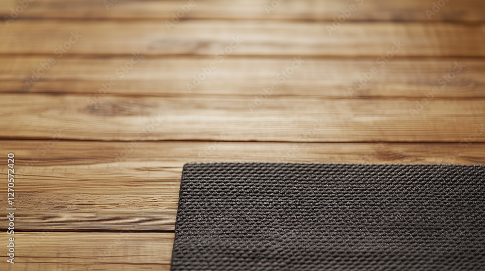 Poster rustic textures: a close-up shot captures the timeless elegance of a wooden surface complemented by 
