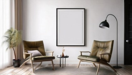 ISO A Wall Poster Mockup for a Cozy Living Room Atmosphere