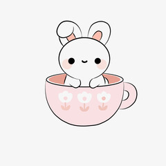 Rabbit in a teacup