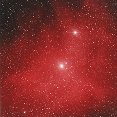 Cosmic Tapestry of Stars and Nebulae in the Vast Expanse of Space Celestial Bright Points