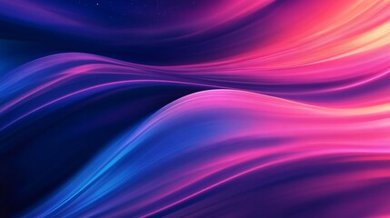 Obraz premium Colorful Abstract Waves with Gradient Flowing Lines in Motion