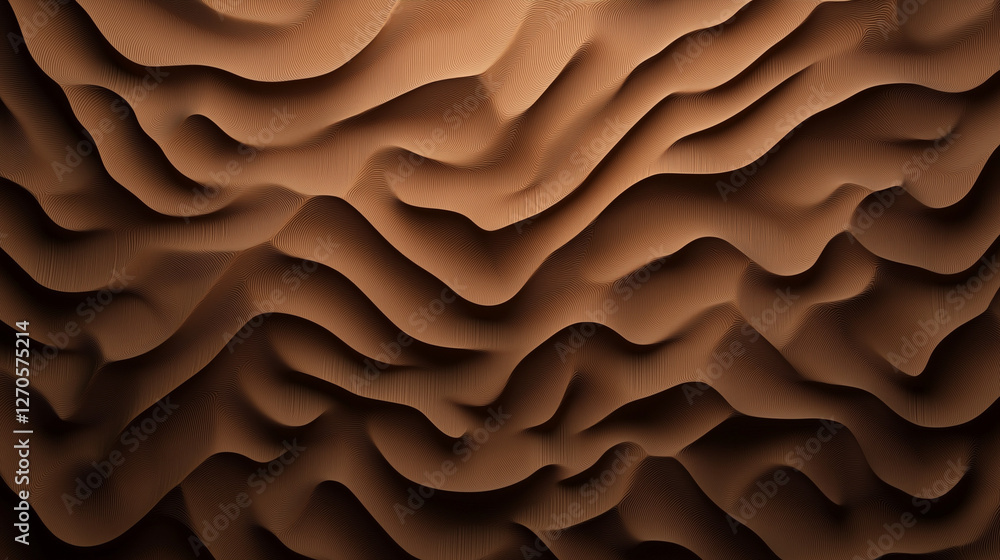 Poster ethereal sandscape: an aerial view of undulating sand dunes, capturing the mesmerizing patterns and 