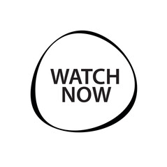 watch now button on white background	