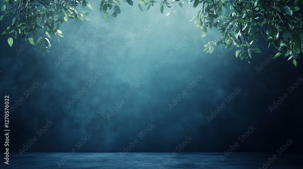 Poster mystic forest backdrop: a captivating atmospheric backdrop, ideal for showcasing products or conveyi