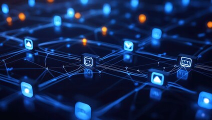 Secure and encrypted digital data streams depicted flowing seamlessly, emphasizing safety.