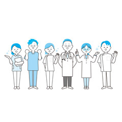 医療従事者の人物セット　全身イラスト