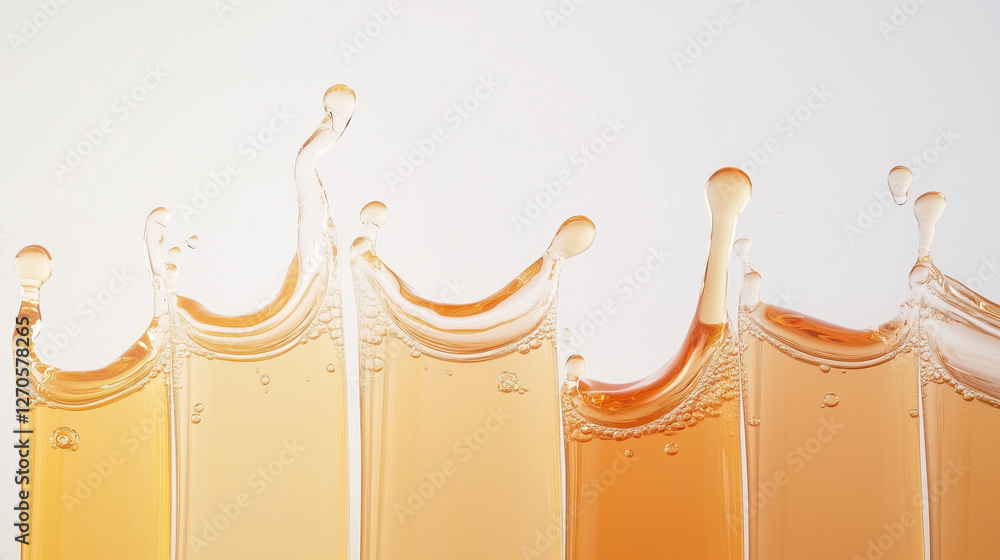 Poster liquid cascade: capturing the dynamic energy of fluid dynamics, a photorealistic composition of liqu