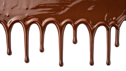 melted chocolate on a white background
