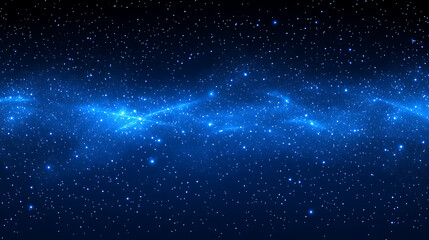 Fototapeta premium Deep Space Blue Nebula Galaxy Starfield Cosmic Exploration Celestial Universe Scenery Fantasy View