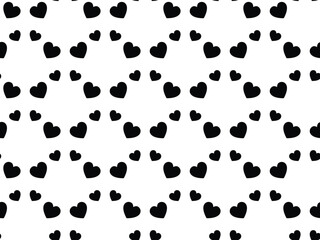 Fototapeta premium Heart pattern pattern in Black style vector