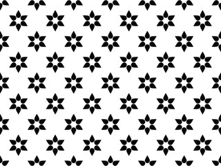 Blossom flower pattern in Black style vector