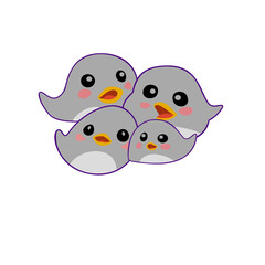 Simple Art of Baby Birds