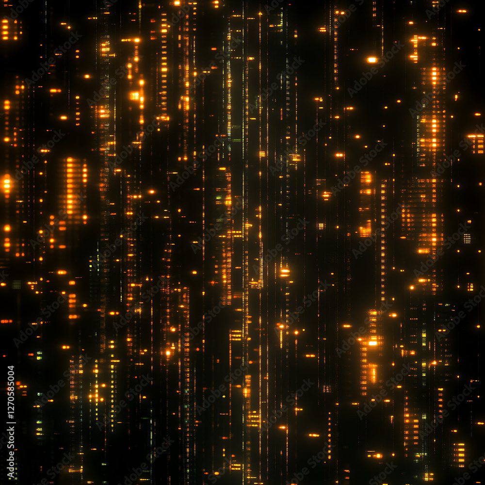 Poster digital circuitry network illumination abstract technological complexity glowing communication web