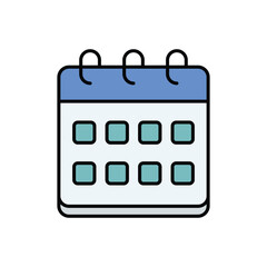 Calendar  icon isolated on a white background. Vector illustration.