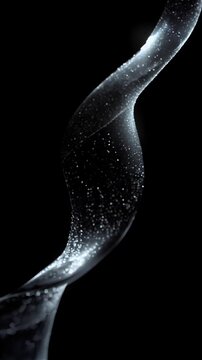 Particle effect, particle flow, reflecting the sense of science and technology and texture, vertical 4k