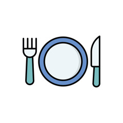 Fototapeta premium Table Setting icon isolated on a white background. Vector illustration.