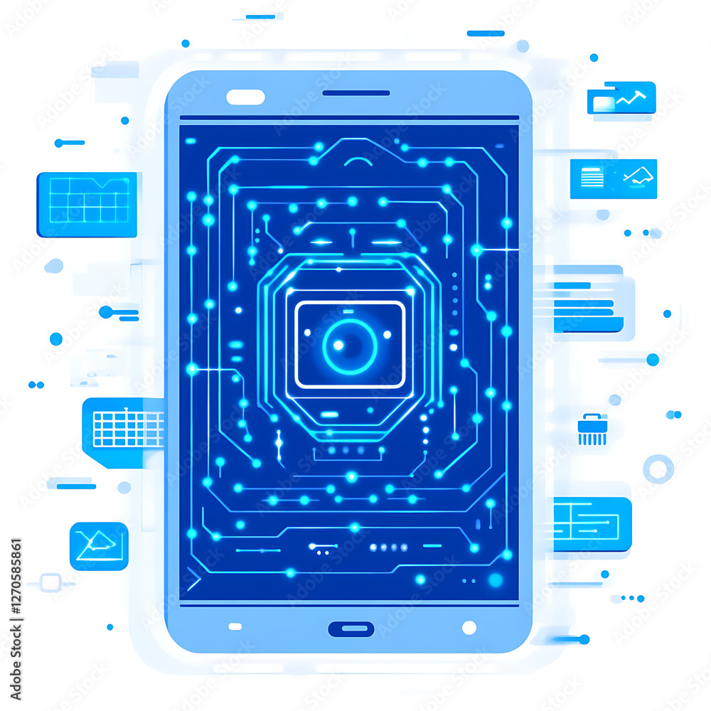 Poster digital device connectivity with circuit board pattern for global network access innovations