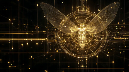 Digital Dragonfly in Golden Grid Network for Technology Innovation and Scientific Exploration