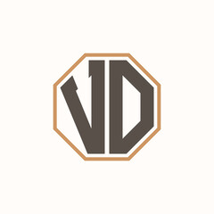 Modern Letter VD Logo for Corporate Business Brand Identity. Creative VD Logo Design.