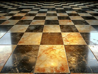 Checkerboard Marble Floor