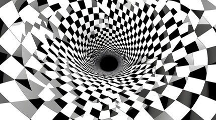 Abstract Checkered Tunnel