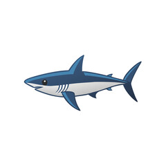 Adorable Cartoon Shark Illustration Ocean Animal Design