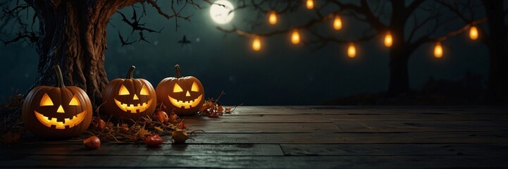 halloween theme pumpkin banner design