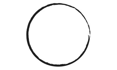 Vector brush strokes circles of paint on white background. Ink hand drawn paint brush circle. Logo, label design element vector illustration. Black abstract circle vector brush strokes circles  .