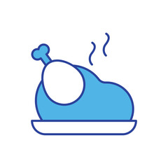 Chicken icon isolated on a white background. Vector illustration.