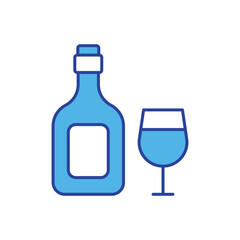 Wine  icon isolated on a white background. Vector illustration.