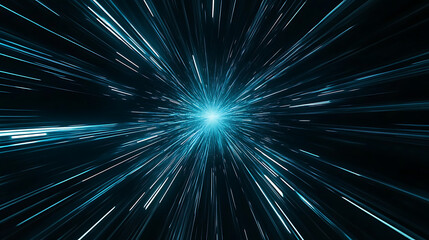 Dynamic Burst of Light Hyperspace Speed Technology Streamlined Futuristic Data Transfer Effects