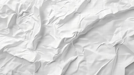 Obraz premium a crumpled sheet of white paper with a faint grid design, depicted with high attention to detail. The texture should be realistic