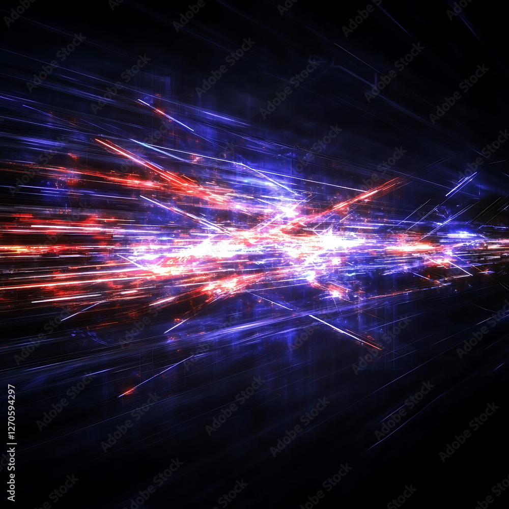 Poster dynamic energy lines burst of light and color visual symphony of speed and motion digital abstract a