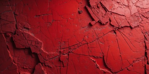 Intense grunge red wall texture with deep scratches for adding dramatic depth to designs
