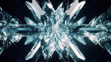 Abstract Crystal Structure, Geometric Diamond Fractal