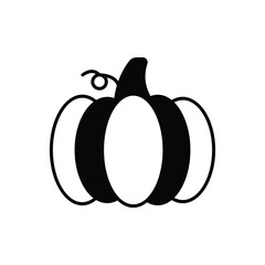 Pumpkin icon isolated on a white background. Vector illustration.