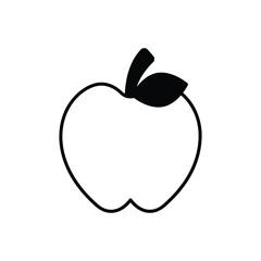 Apple icon isolated on a white background. Vector illustration.