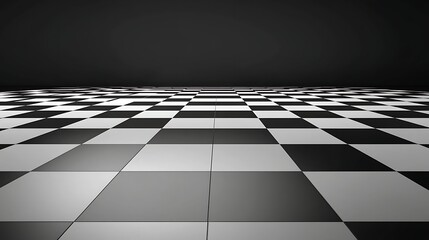 Black and White Checkered Floor