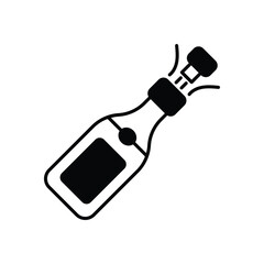 Champagne  icon isolated on a white background. Vector illustration.